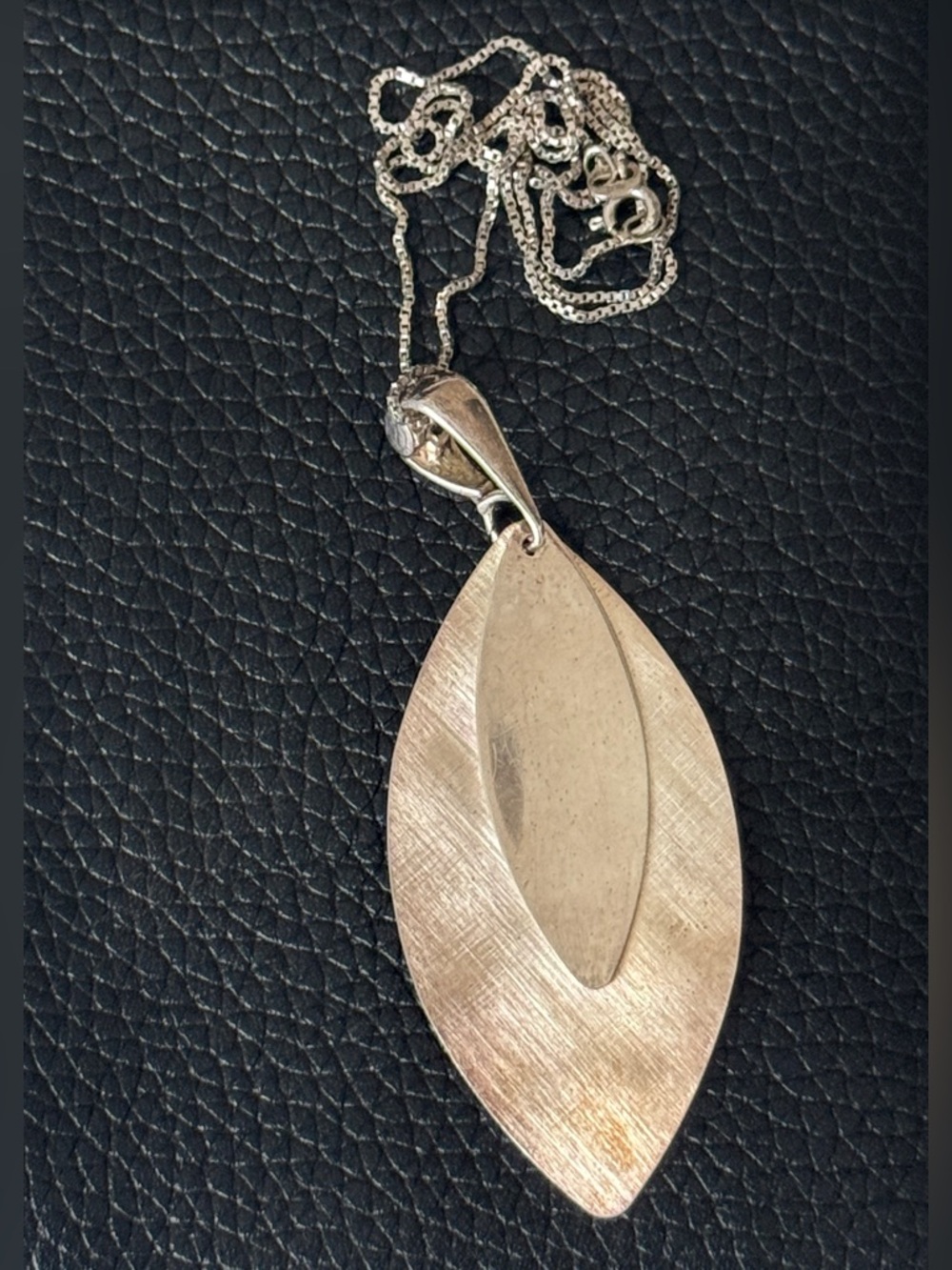 Sterling Two Leaf Necklace